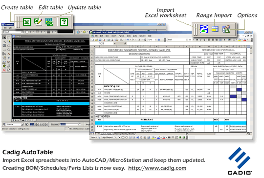 MicroStation Excel