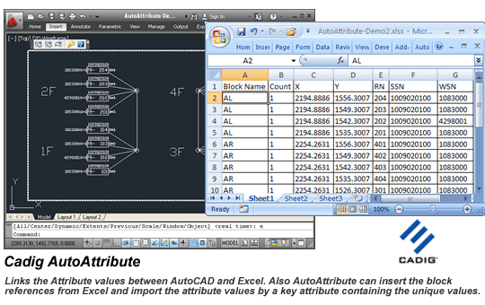 insert excel into autocad