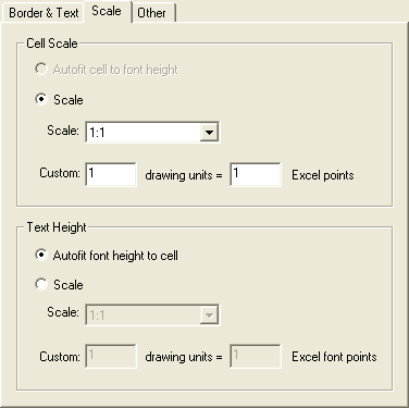 Excel Revit Scale Options